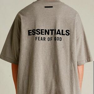 AUTHENTIC Fear of God Essentials Heather Crew Neck T-Shirt - SMALL - NEW W/ TAGS